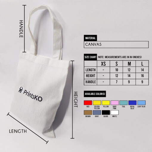 Canvas Flat Tote Bag - Image 2