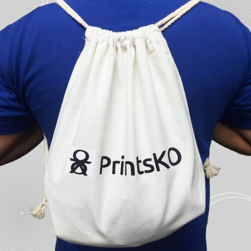 Canvas String Bag/ Back Pack - Image 4