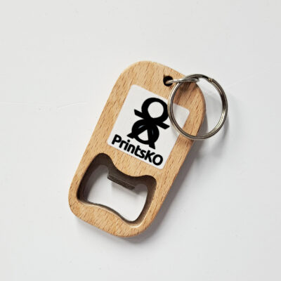 Wooden Bottle Opener Keychain (KEY-003)