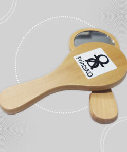 Wooden Hand Mirror with Handle