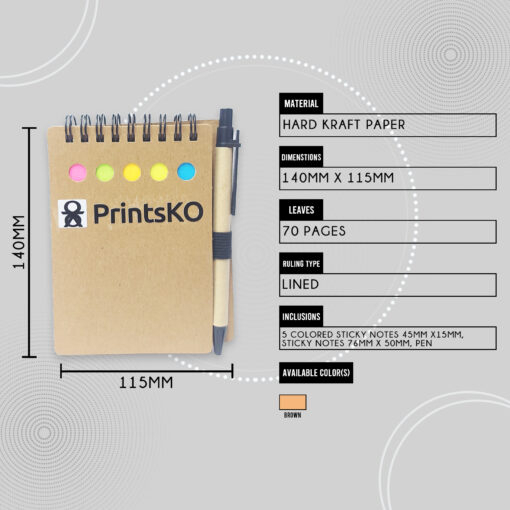 Notepad Set with Sticky Notes and Pen - Image 2