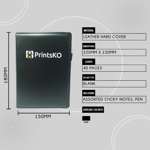 Notepad and Sticky Notes Set with Pen - Image 2