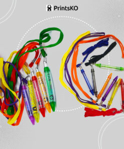 Ballpen with String with photo paper print inserts
