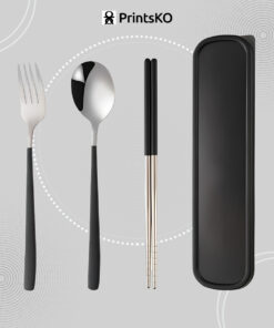 Spoon, Fork and Chopsticks with Plastic Case