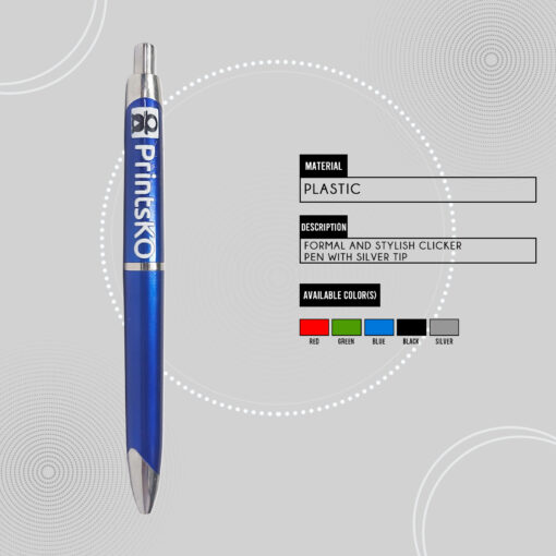 Stylish Click Pen with Silver Accents - Image 2