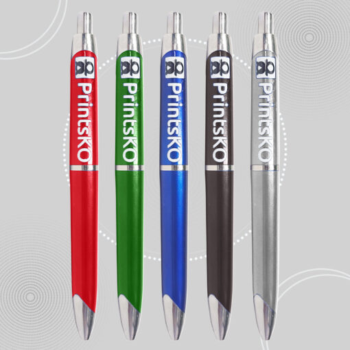 Stylish Click Pen with Silver Accents