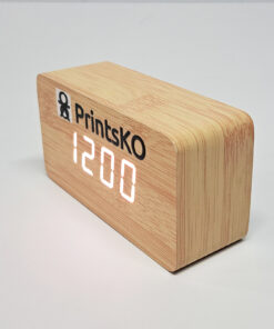 Wooden Desk Clock Rectangular