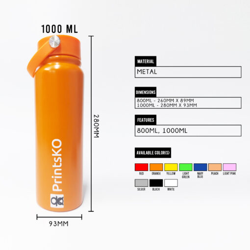 Insulated Sports Tumbler/Jug - Flat Lid with Handle - Image 2