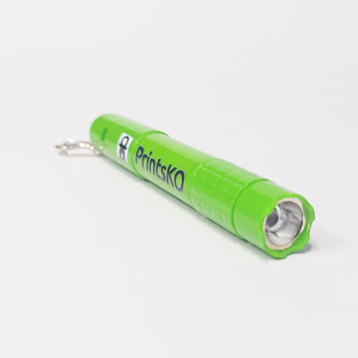 Keychain with Flashlight Whistle and Pen