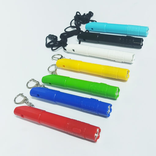 Keychain with Flashlight Whistle and Pen - Image 5