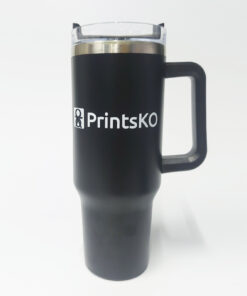 Insulated Mug with Lid and Straw