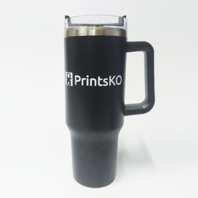 Insulated Mug with Lid and Straw