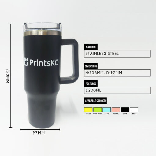 Insulated Mug with Lid and Straw - Image 2