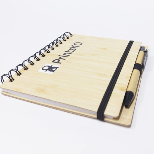 Bamboo Cover Notebook With Eco Pen - Image 5