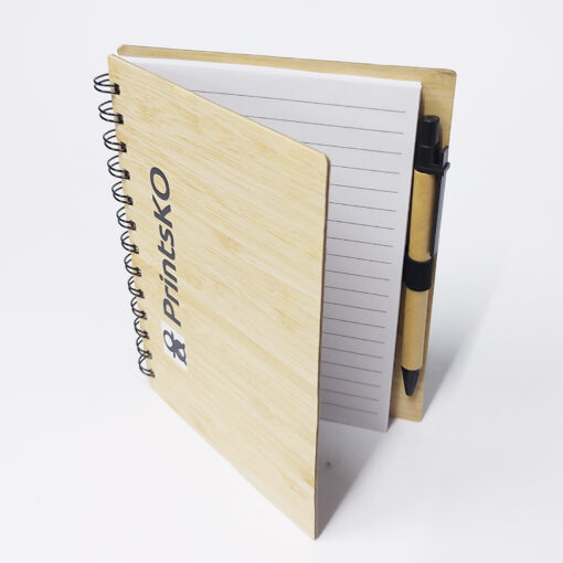 Bamboo Cover Notebook With Eco Pen - Image 7