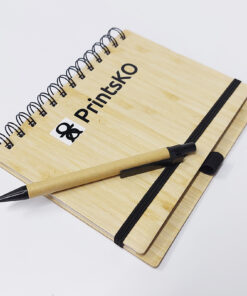 Bamboo Cover Notebook With Eco Pen