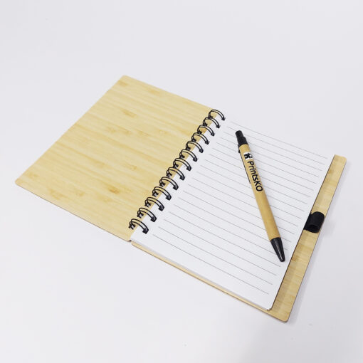 Bamboo Cover Notebook With Eco Pen - Image 4
