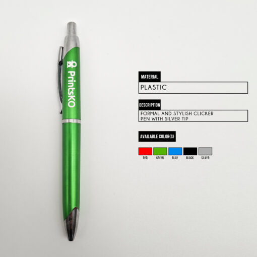 Stylish Click Pen with Silver Accents - Image 2