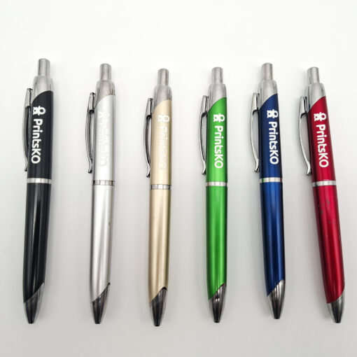 Stylish Click Pen with Silver Accents