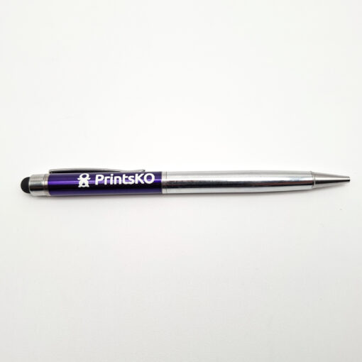 Executive Metal Twist Pen with Stylus - Image 4