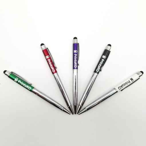 Executive Metal Twist Pen with Stylus - Image 3