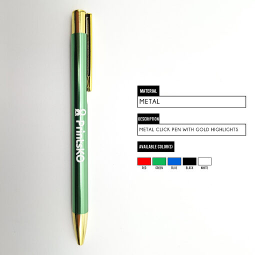 Executive Metal Pen with Gold Accent - Image 2