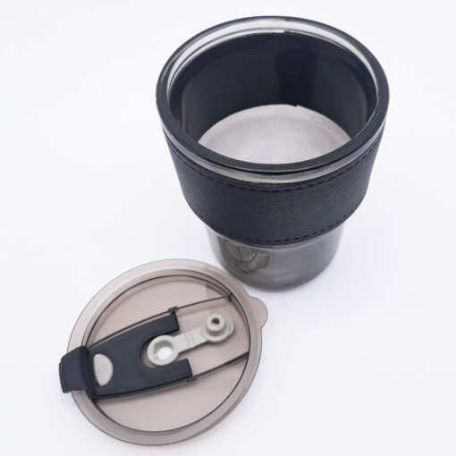 Glass Mug with Leather Sleeve - Image 4