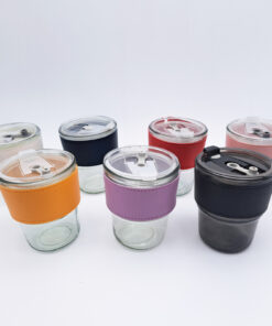 Glass Mug with Leather Sleeve